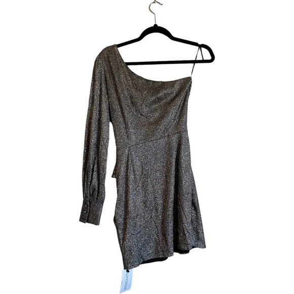 NWT Yumi Kim STUDIO 54 DRESS, GUN METAL SPARKLE - Picture 2 of 9